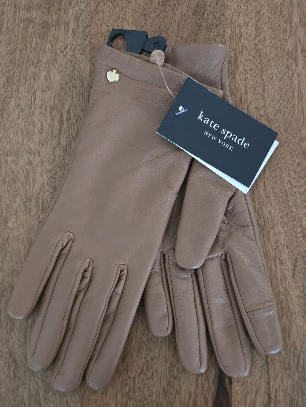 Kate Spade Tan Leather Gloves